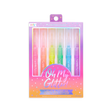 Oh My Glitter! Liquid Glitter Highlighters set of six neon colors with glittery chisel tip ink for highlighting and decorating.