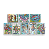 Hidden Colors Magic Ocean shows vibrant ocean creatures revealed with water on eight magic painting sheets and a paintbrush.