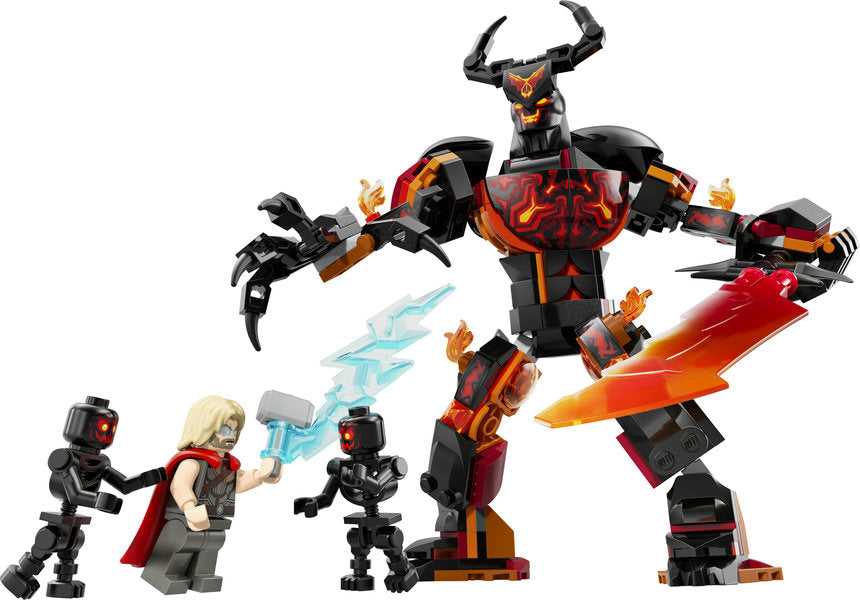 Super Heroes Marvel Thor vs Surtur Construction Figure