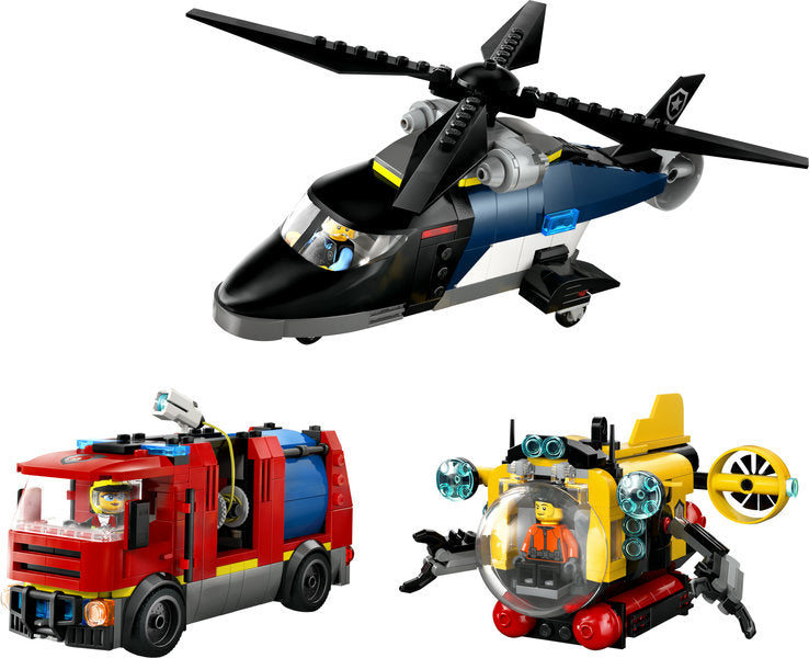 City Helicopter, Fire Truck & Submarine Remix