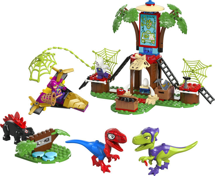 Spidey Spidey & Gobby's Raptor Battle at Tree House HQ