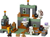 Minecraft The Trial Chamber LEGO set with skeletons, figures, spring-loaded missile launchers, and treasure pots for kids aged 8+.