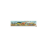 100pc Age of Dinosaurs Suitcase Puzzle showing a colorful prehistoric scene with various dinosaurs for kids ages 6 and up.