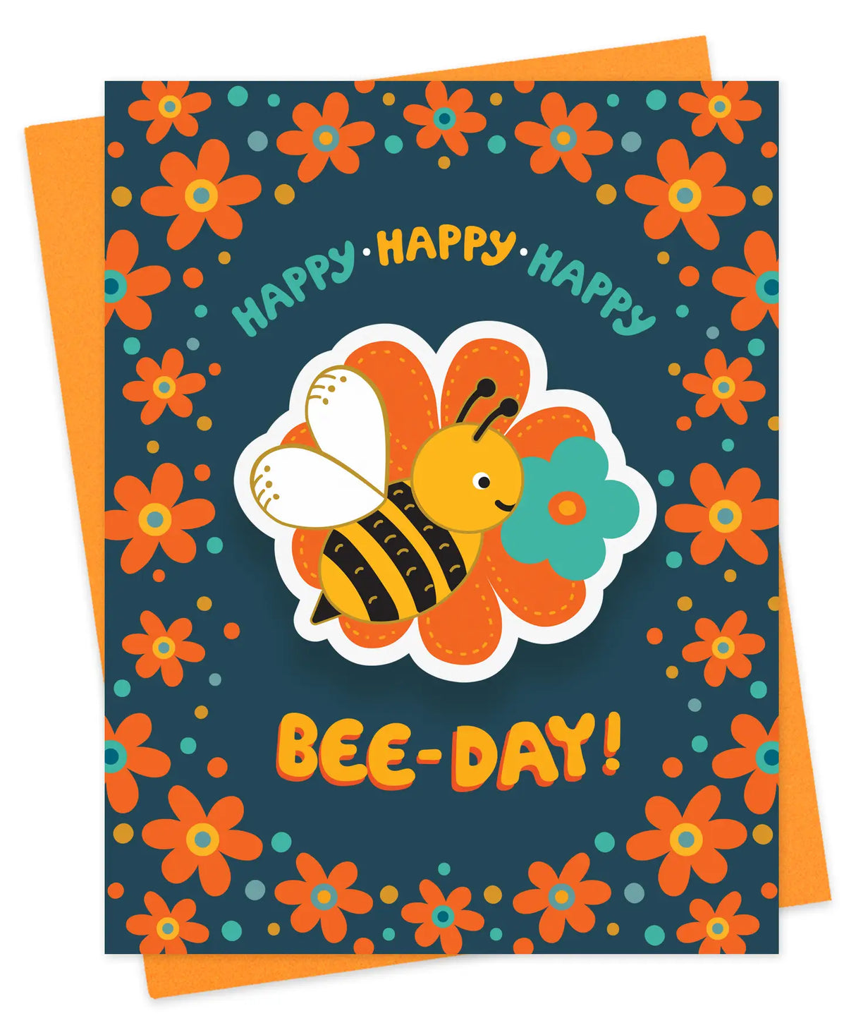 Happy Bee-Day Sticker Birthday Card