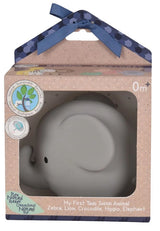 Organic Rubber Teether Rattle | Elephant