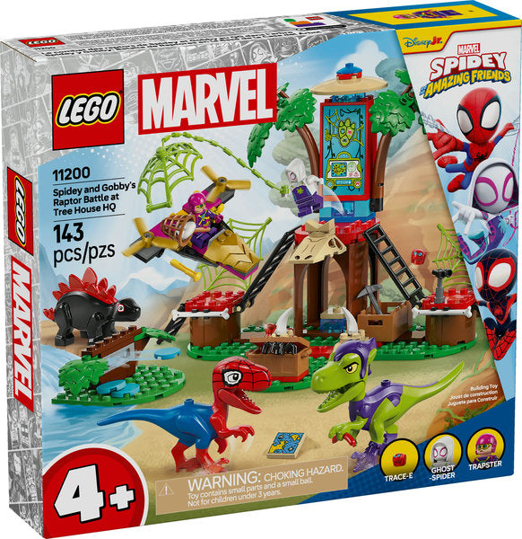Spidey Spidey & Gobby's Raptor Battle at Tree House HQ