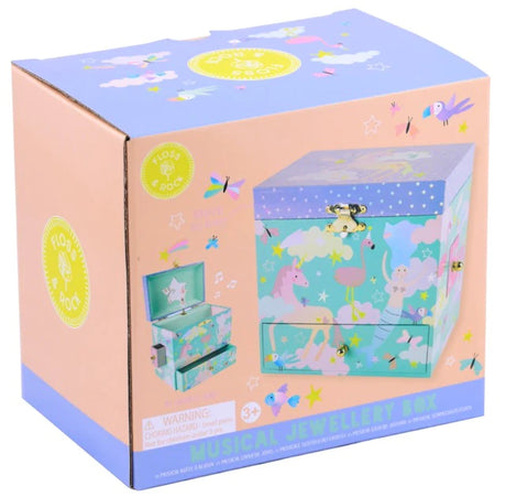 Jewelry Box | Fantasy featuring unicorns, flamingos, mermaids with holographic hair and musical dancing mermaid inside.