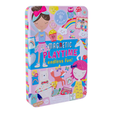 Magnetic Playtime | Rainbow Fairy magnetic tin with colorful pop-out pieces and vibrant play scenes for imaginative fun.