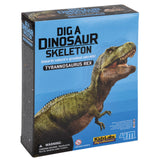 T-Rex Dig Kit featuring a realistic Tyrannosaurus Rex on the box for kids to excavate and assemble a dinosaur skeleton.