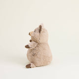 Soft and cuddly warm plush quokka toy designed for microwaving to provide soothing warmth and lavender scent.