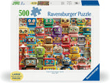 500pc Retro Robots Large Format Puzzle
