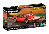 PLAYMOBIL Magnum P.I. Ferrari 308 GTS Quattrovalvole set with red car and main characters for ages 5 and up.