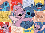 100pc Stitch Puzzles featuring colorful, playful Stitch and Angel designs for a fun, engaging kids activity.