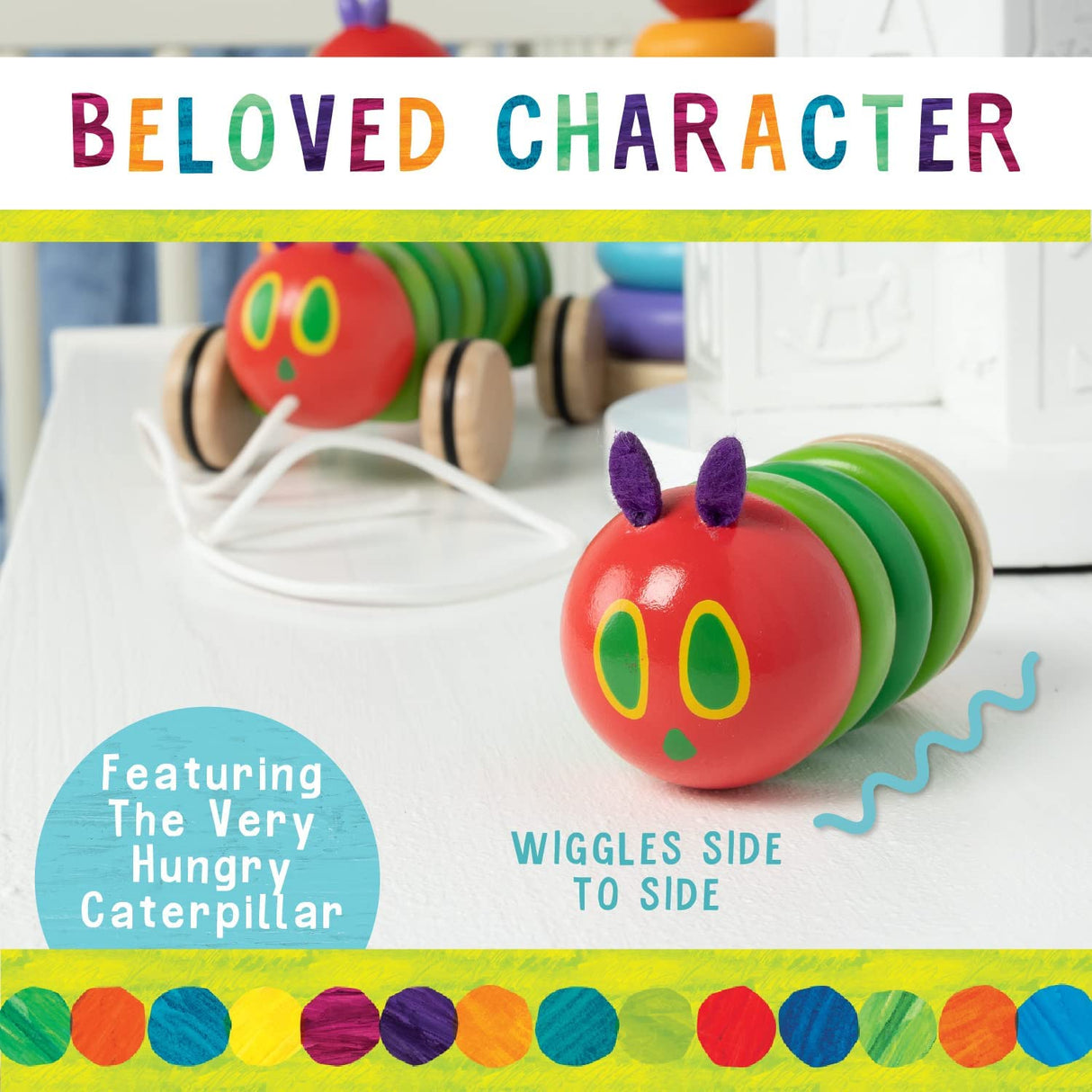 The Very Hungry Caterpillar Wood Fidget Toy