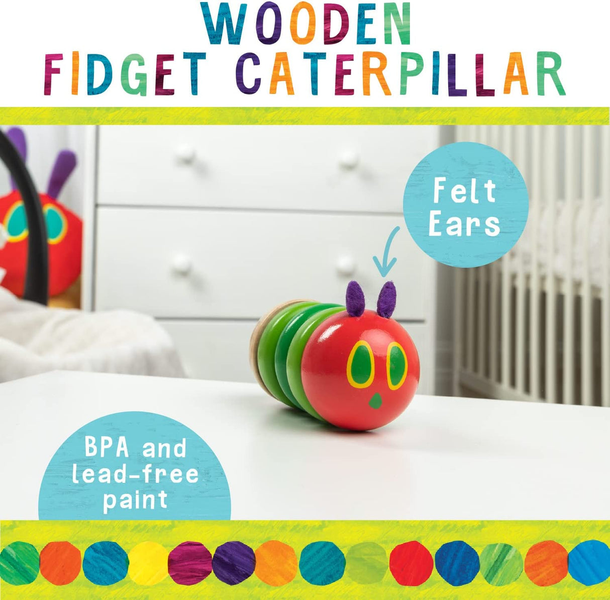 The Very Hungry Caterpillar Wood Fidget Toy