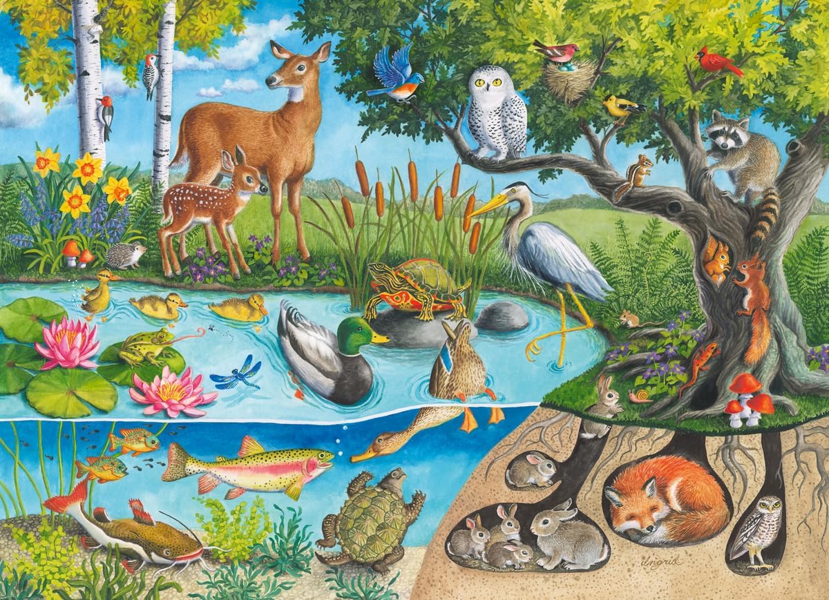 60pc Animals Above & Below Puzzle