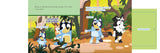 Bluey and Bingo's Book of Bugs showing interactive forest scenes with Bluey and Bingo exploring outdoors.