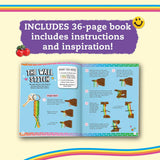 Lanyard Scoubidou & Boondoggle showing 36-page instruction book teaching the wall stitch braid technique.