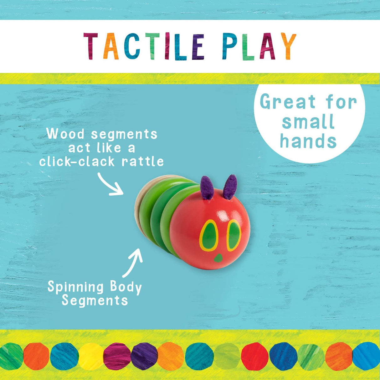 The Very Hungry Caterpillar Wood Fidget Toy