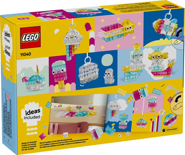 LEGO Classic Magical Transparent Box with 340 colorful translucent bricks for creative building and imaginative play ages 5+