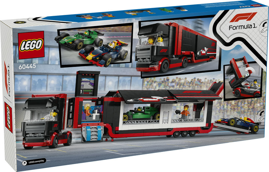 City F1 Truck with RB20 & AMR24 F1 Cars