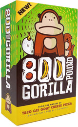 800 Pound Gorilla game box featuring a cartoon gorilla, banana, and playful colorful design for family fun.