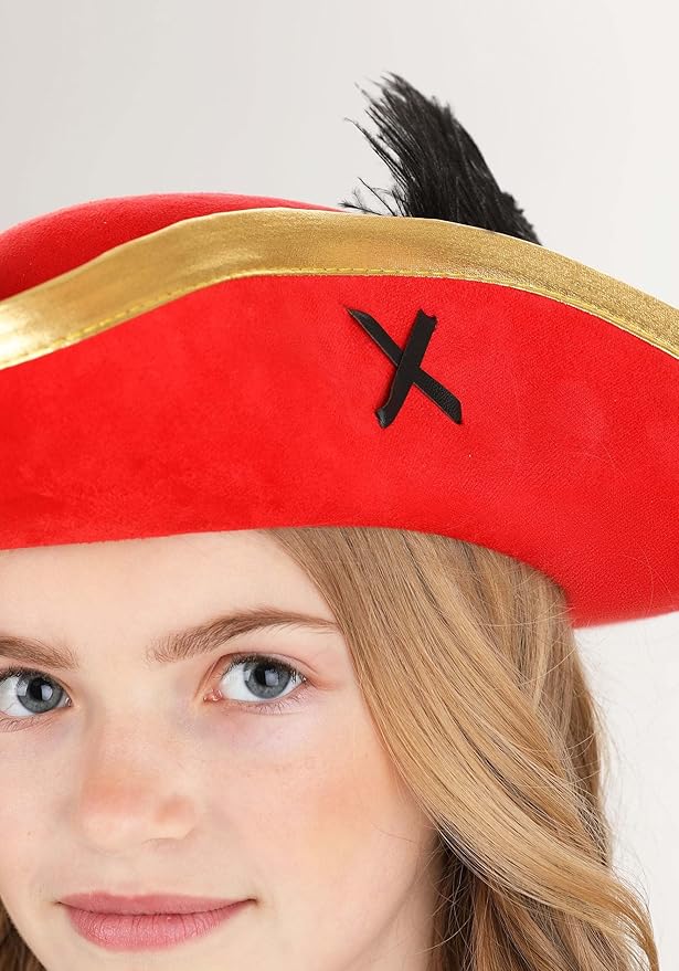 Red Skull & Crossbones Pirate Hat