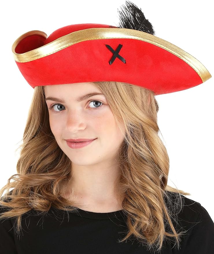 Red Skull & Crossbones Pirate Hat