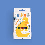 Scrollino Coloring Book | Dino with 6 colored pencils, 1.5 yd long prehistoric dinosaur-themed scroll for creative coloring.