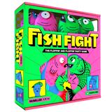 Fish Fight party game box featuring colorful plush fish characters for indoor and outdoor family fun.