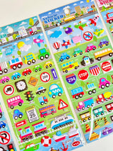 Cars Trucks & Trains Puffy Stickers