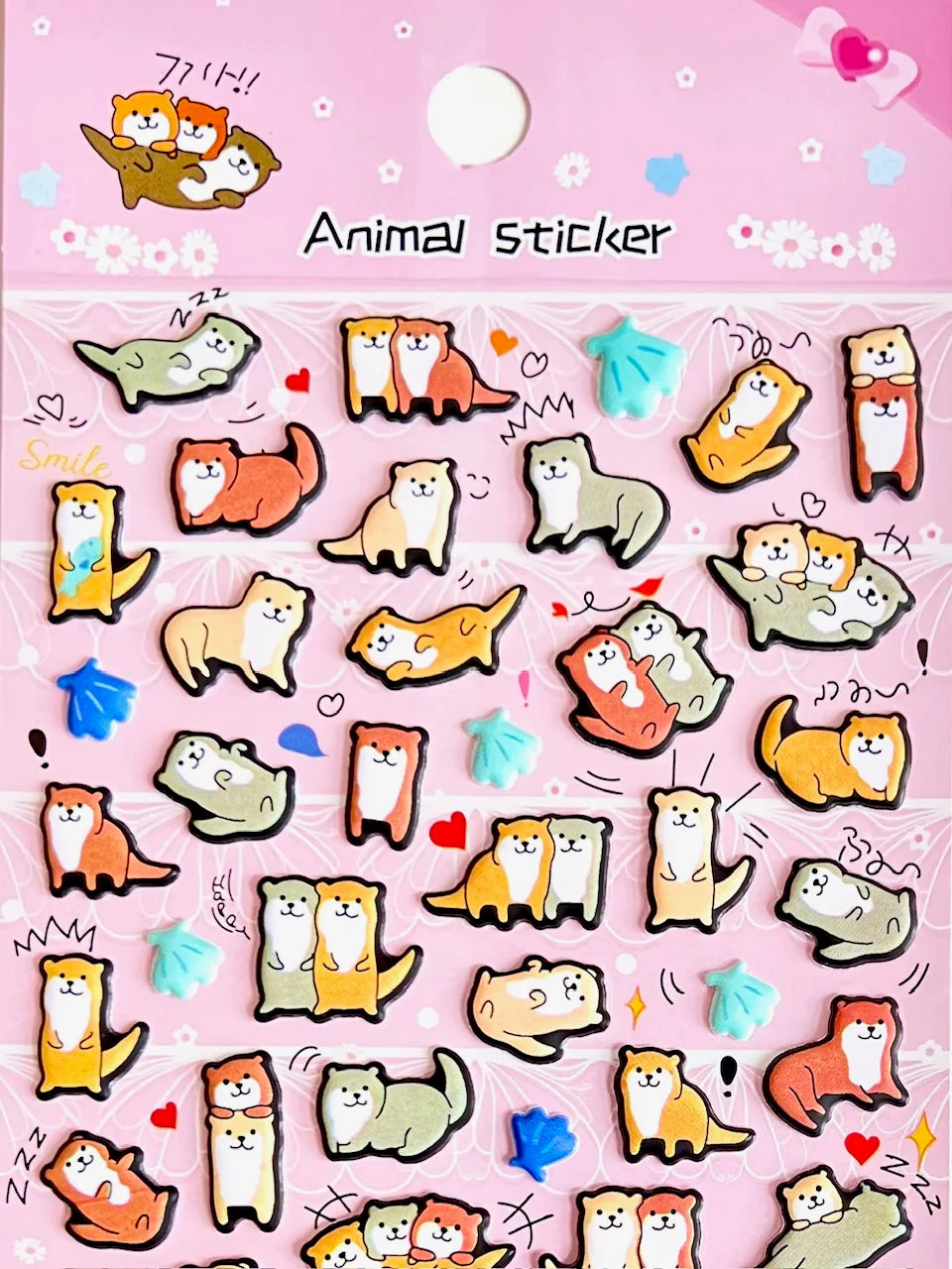 Otter Puffy Stickers