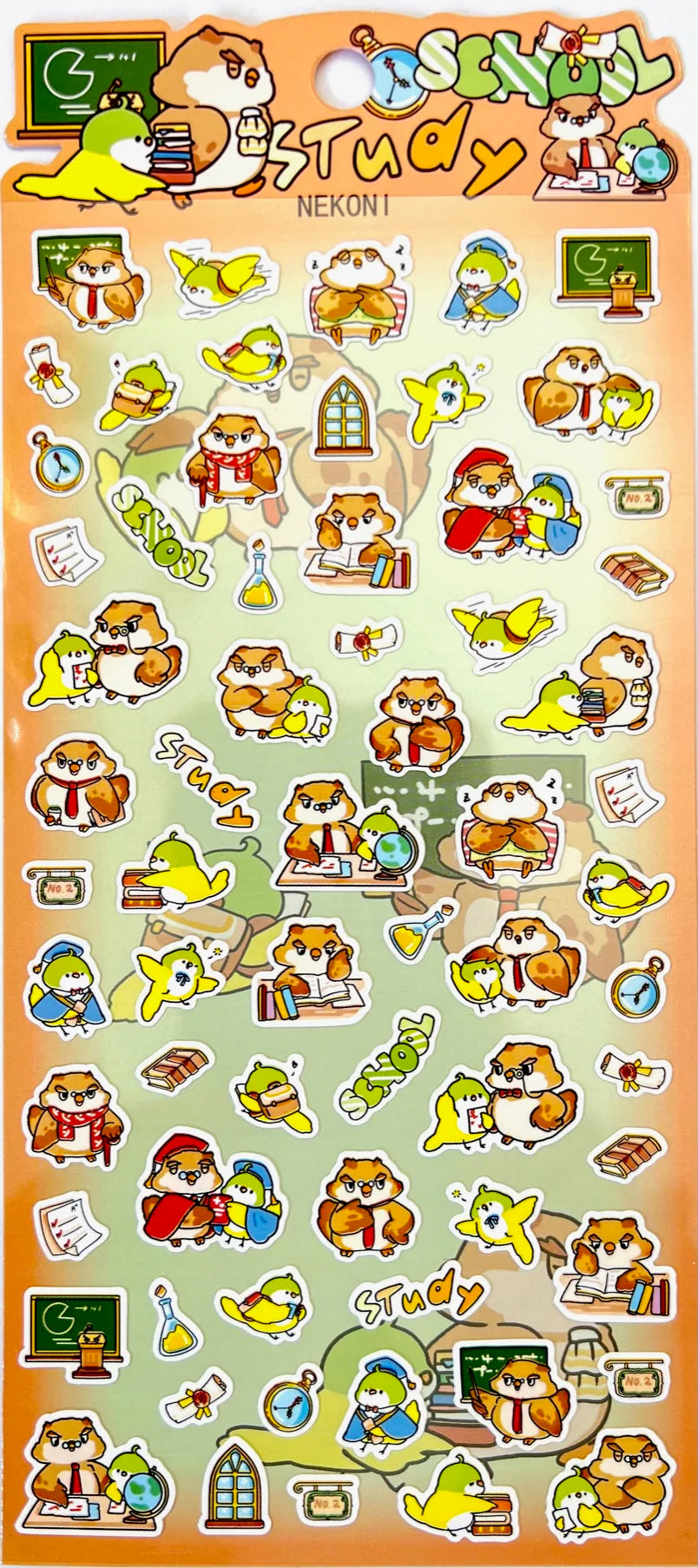 Owl & Bird School Stickers