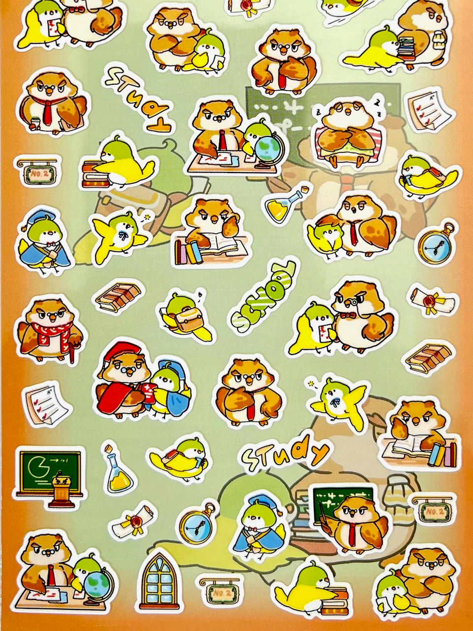 Owl & Bird School Stickers
