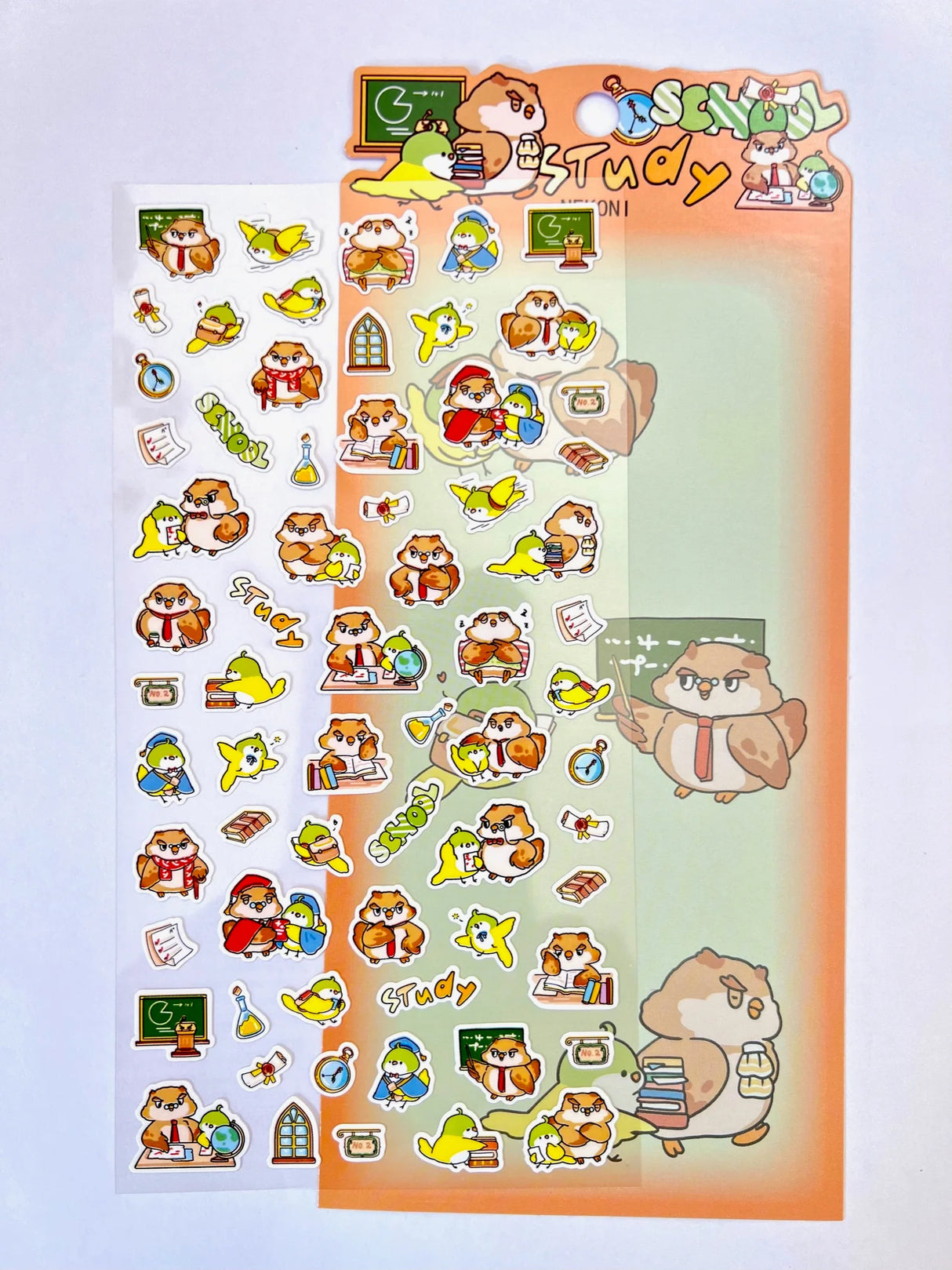 Owl & Bird School Stickers