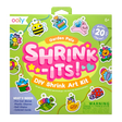Shrink-Its! Garden Pals DIY Shrink Art Kit with colorful garden-themed charms, cords, and ball chains for crafting.