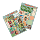 Sam & Julia | Mouse Mansion to Go sticker and die-cut sheets for decorating the portable bedroom suitcase.