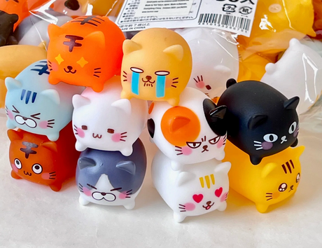 Little Cat 2 inch Japanese cat figurines in assorted cute styles, perfect for ages 3 and up.