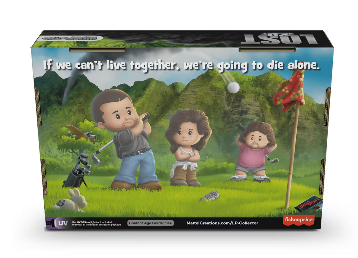 Little People Lost special edition set featuring Kate, Jack, Locke, and Hurley in a themed display package.