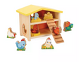 Farm My First Hen House wooden toy with colorful chickens, rooster, ladder, and nest for early learning and play.