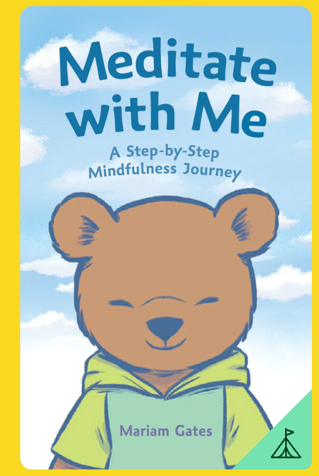 Yoto | Meditate with Me cover featuring a calm bear illustration and mindfulness guide by Mariam Gates.