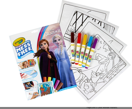 Color Wonder | Frozen set with 18 Frozen coloring pages and 5 mess-free Color Wonder markers featuring Elsa and Anna.