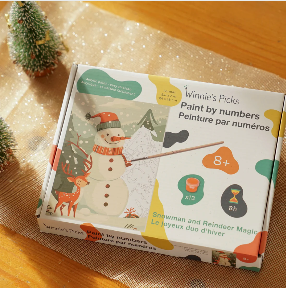 Paint by Number Snowman & Reindeer Magic