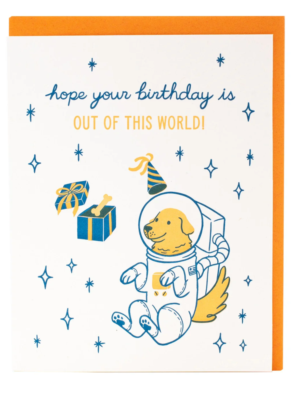 Space Dog Birthday Card