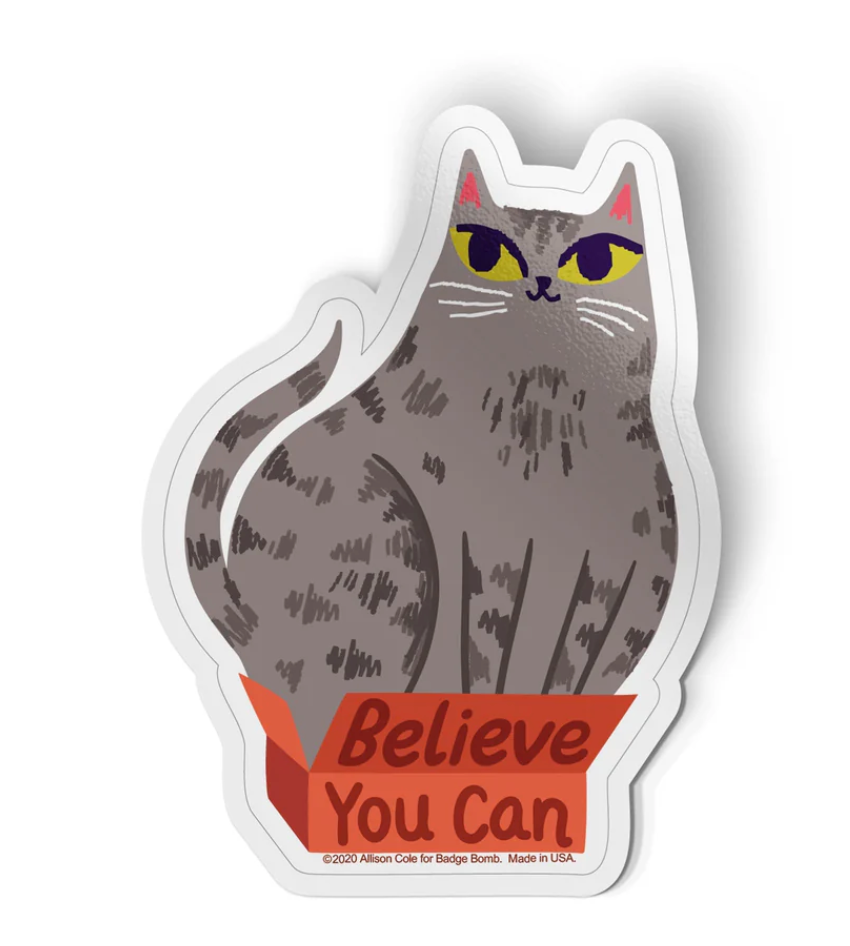Believe You Can Cat Sticker