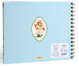 Artist Sketchbook | Flora with blue floral cover, hardcover, spiral-bound, and 80 pages of sturdy sketch paper.