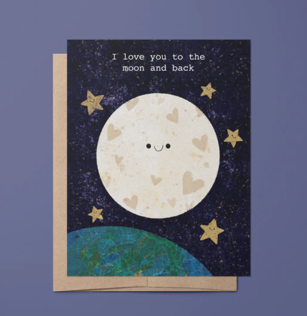 Love You To the Moon Card
