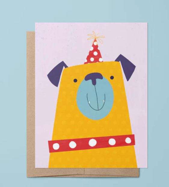 Party Pug Birthday Card