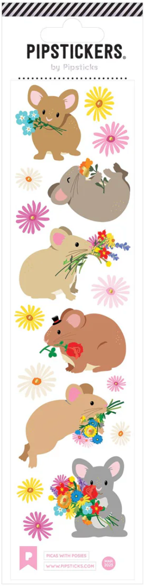 Picas With Posies Stickers