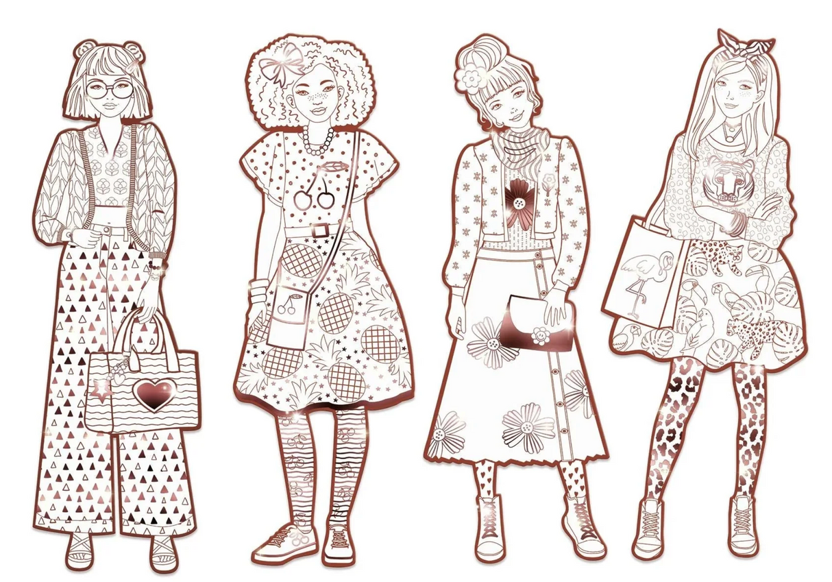 Les Demoiselles Fashion Coloring | Nina & Friends